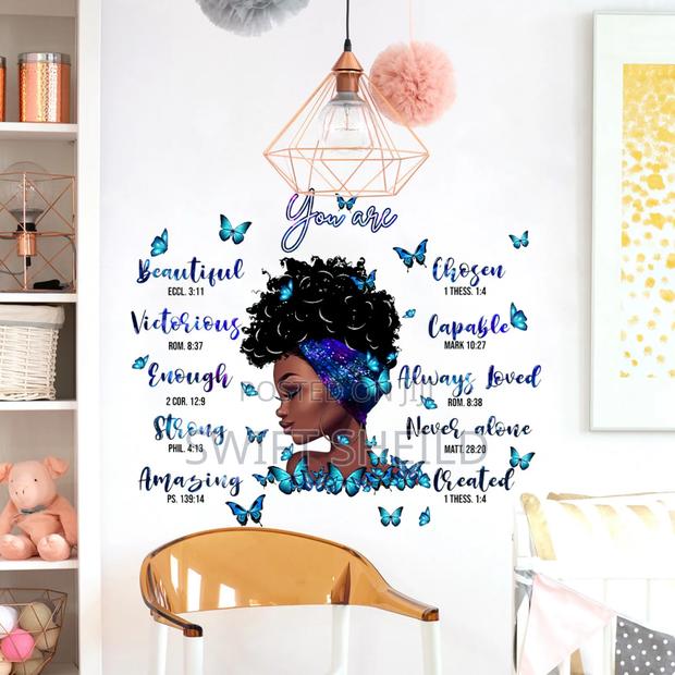 Blue Girl Scriptural Butterfly Room Wall Decor photo 3