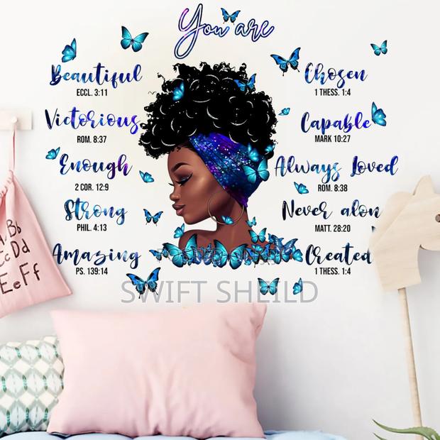 Blue Girl Scriptural Butterfly Room Wall Decor photo 5
