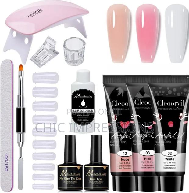 12pcs Polygel Nail Extension Kit 15ml · Photo 1