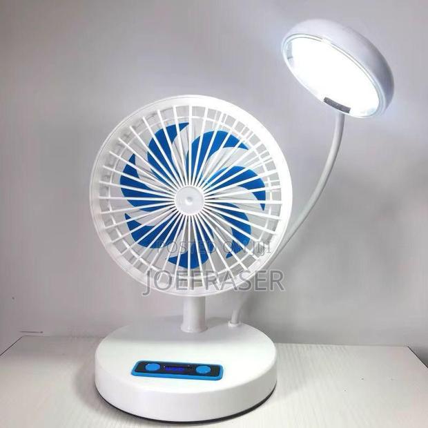 Rechargeable Fan With Led Lamp