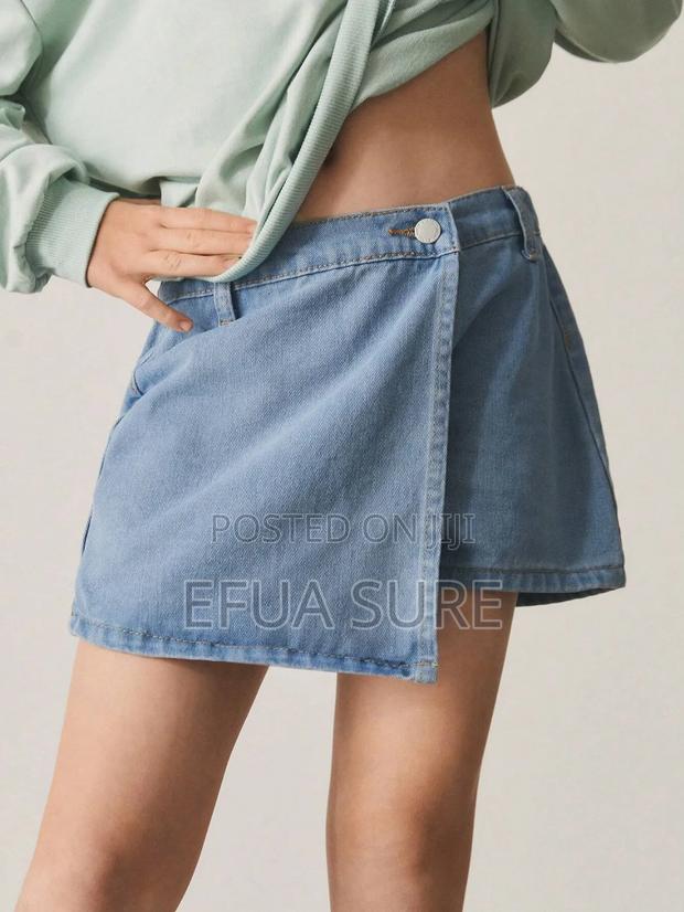 Girls Denim Jeans With Ruffled Skirt photo 2