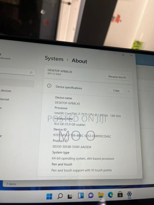 Laptop Dell XPS 13 (9365) 16GB Intel Core I7 SSD 512GB photo 5