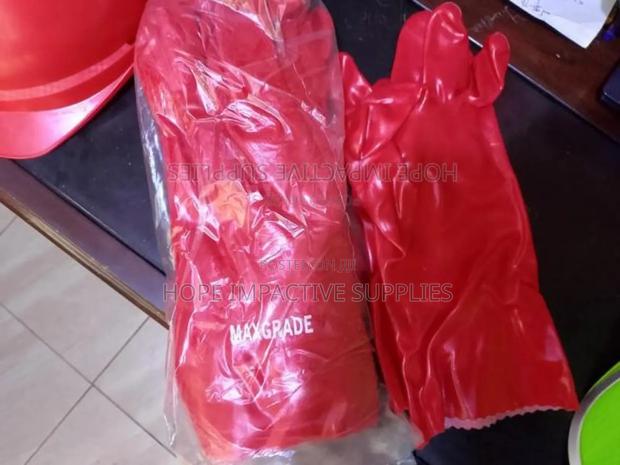 Pvc Red Gloves.