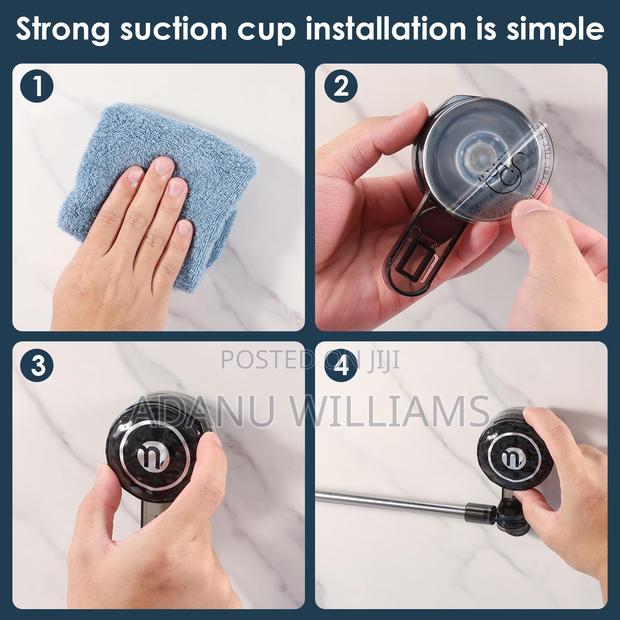 Rotatable And Extendable Towel Rack With Suction Cup Hooks · Photo 4
