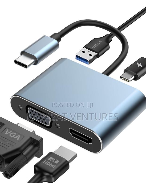 Usb Type C to Hdmi Vga Adapter 4 in 1 Hub · Photo 2