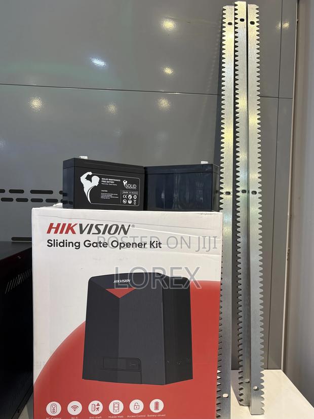 Hikvision Wifi Gate Motor 600kg 2batteries and 4 Meters Rack · Photo 3