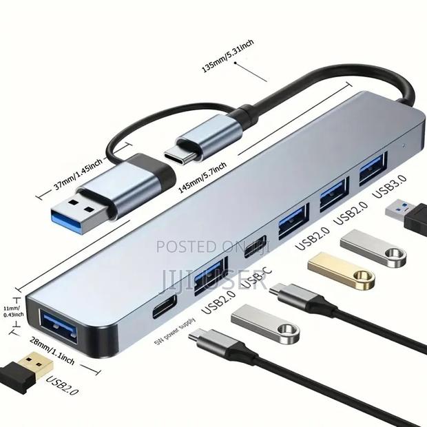 7in1 Multi Ports Usb Type C Hub Splitter Adapter Expansion · Photo 3