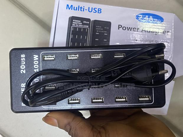 Multi-Usb 2.4a Power Adapter, Charge Quickly. 20 Usb 5v,100w photo 4
