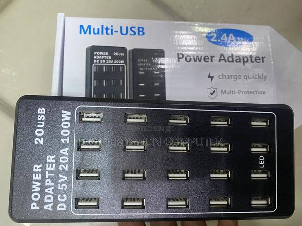 Multi-Usb 2.4a Power Adapter, Charge Quickly. 20 Usb 5v,100w photo 2