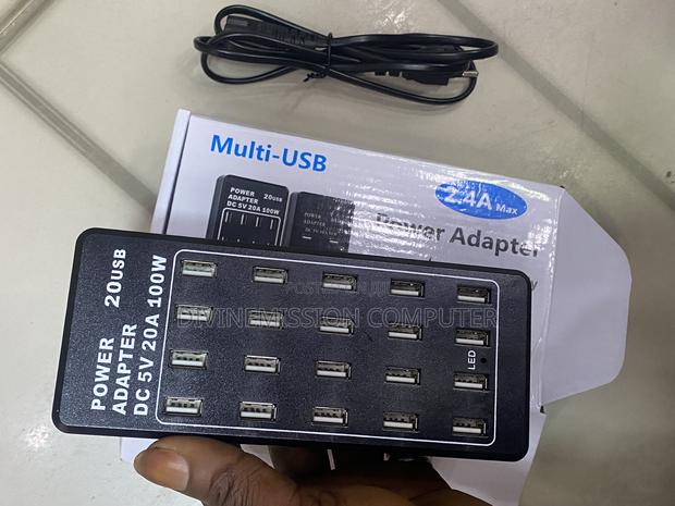 Multi-Usb 2.4a Power Adapter, Charge Quickly. 20 Usb 5v,100w photo 3