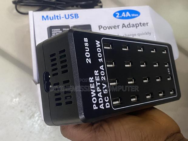 Multi-Usb 2.4a Power Adapter, Charge Quickly. 20 Usb 5v,100w photo 11