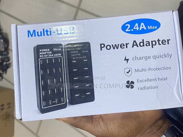 Multi-Usb 2.4a Power Adapter, Charge Quickly. 20 Usb 5v,100w photo 12