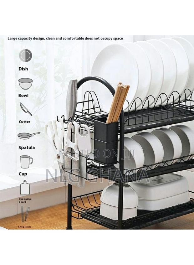 3 Tiers Kitchen Dish Rack Multifunctional Drainer. Tvx26753 · Photo 2