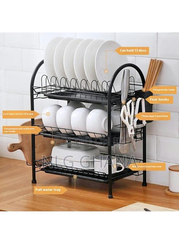 3 Tiers Kitchen Dish Rack Multifunctional Drainer. Tvx26753 · Photo 4
