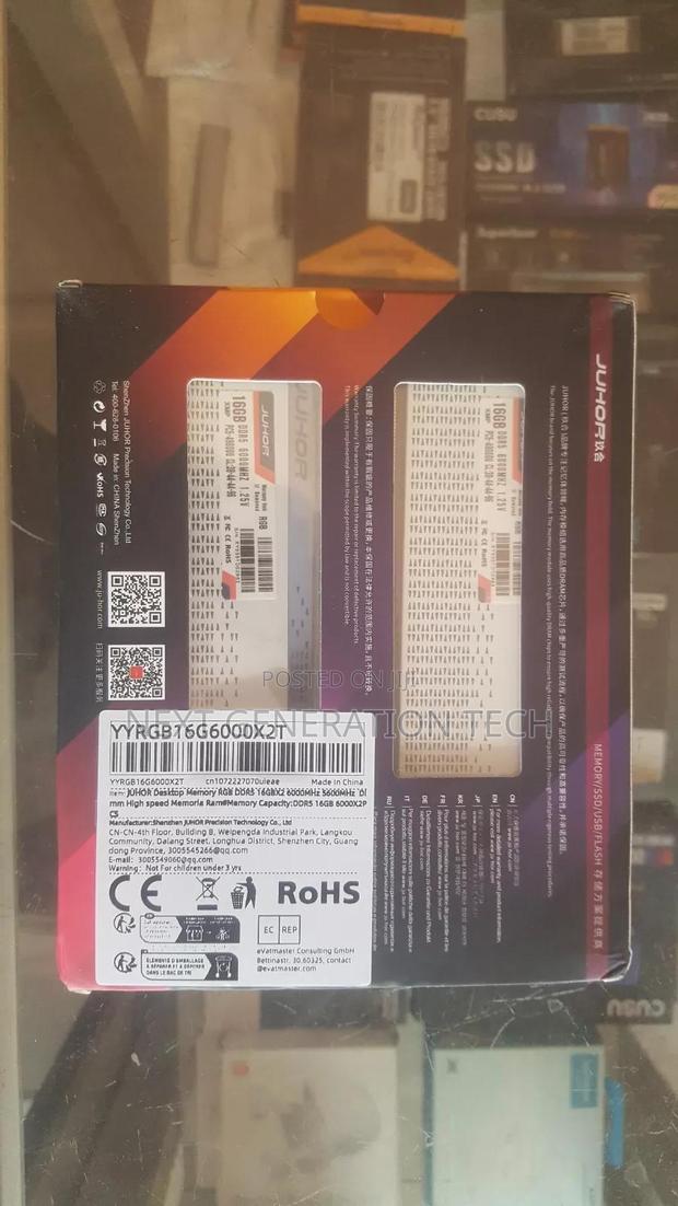 32gb(16×2) RGB Ddr5 6000mhz Desktop Ram
