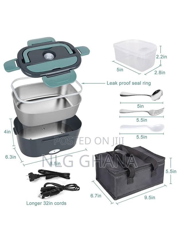 Heated Stainless Steel Lunch Box Food Warmer Set. Tvx11724 · Photo 3