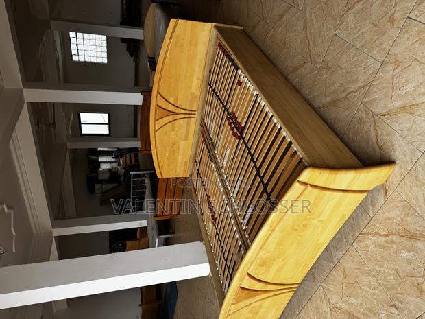 Solid Wood Double Bed Frame With Adjustable Slatted Base