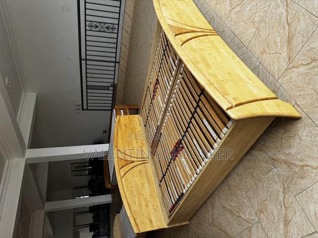 Solid Wood Double Bed Frame With Adjustable Slatted Base photo 2