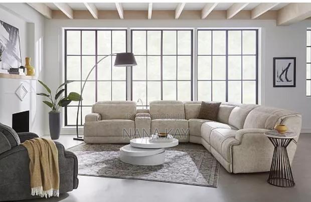 Sebaston 6pcs Fabric Living Room Sectional With Recliners photo 2