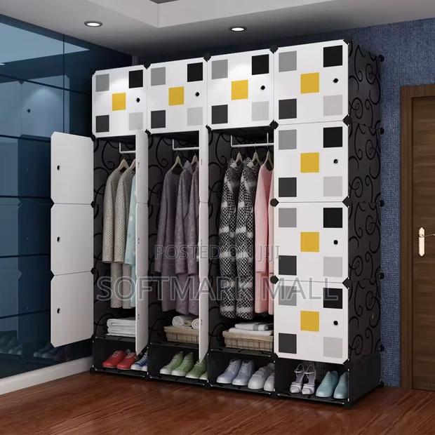 Beautiful 16 Cubes Plastic Wardrobe With Shoe Rack · Photo 1
