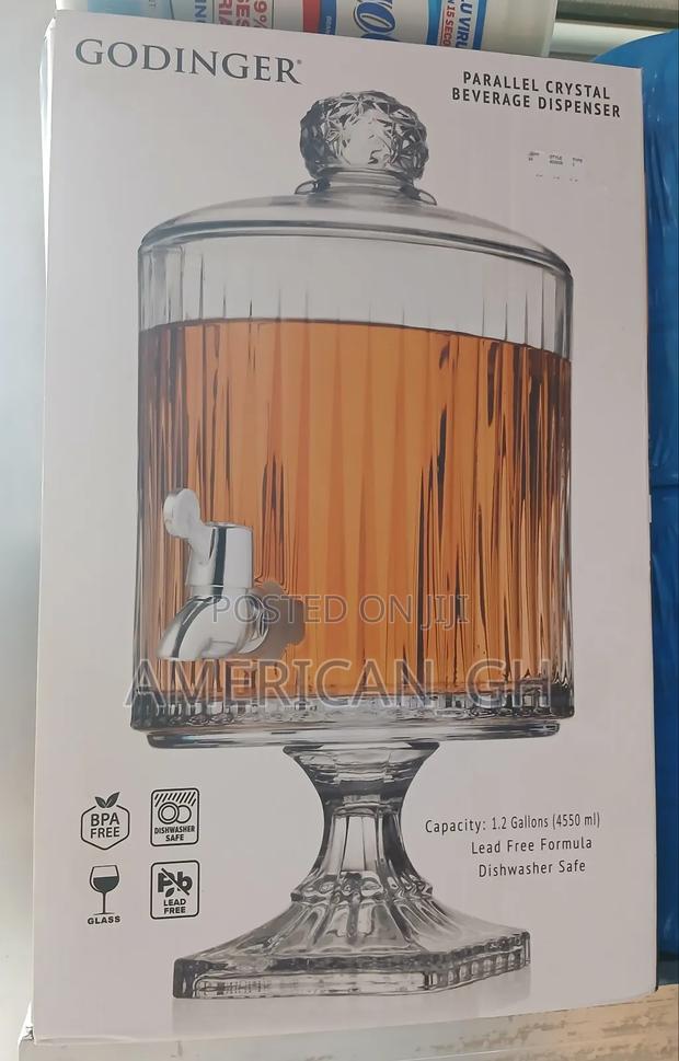 Godinger Parallel Crystal Beverage Dispenser, 4.55l · Photo 2