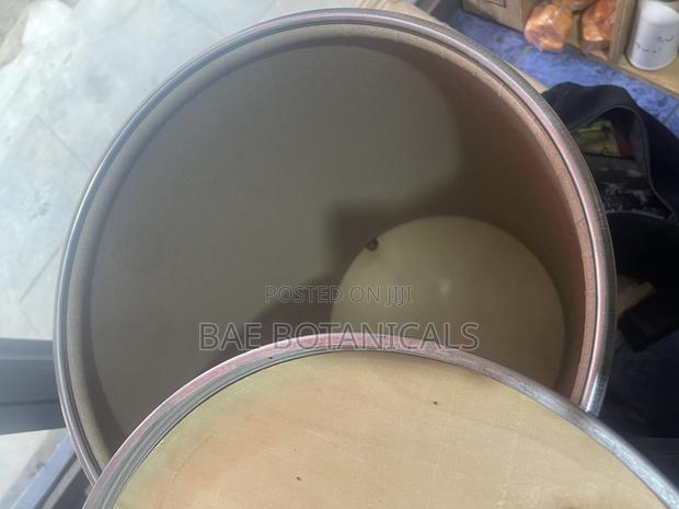 Empty Large Brown Kraft Paper Drum photo 2