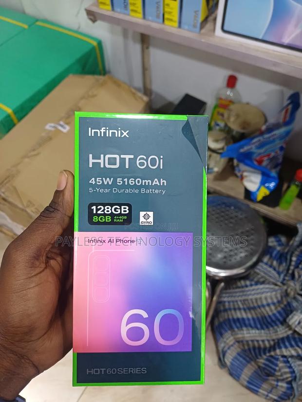 New Infinix Hot 60i 128 GB White