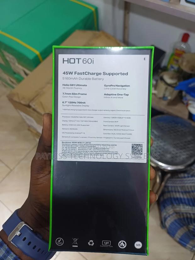 New Infinix Hot 60i 128 GB White photo 2