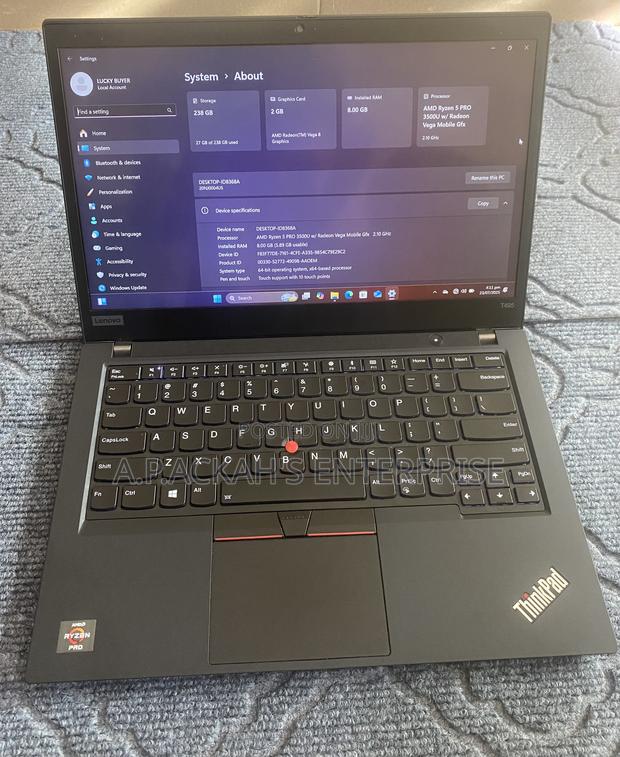 Laptop Lenovo ThinkPad t495s 8GB AMD Ryzen 5 SSD 256GB