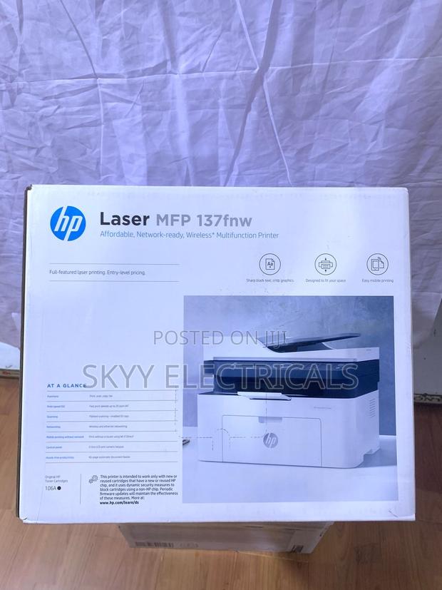 Hp Laserjet MFP 137fnw 3in1 Wireless Printer · Photo 3