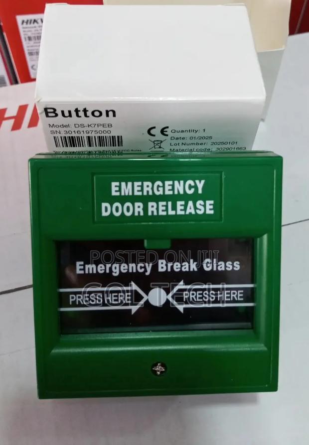 Hikvision Emergency Break Glass Door Release Ds-K7peb Green · Photo 3