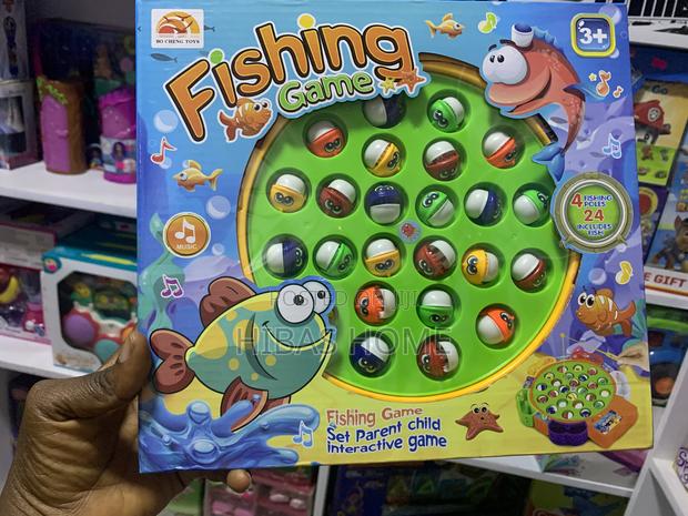 Kids Fishing Game 4 Fishing Poles 24 Fishe Battery Operated