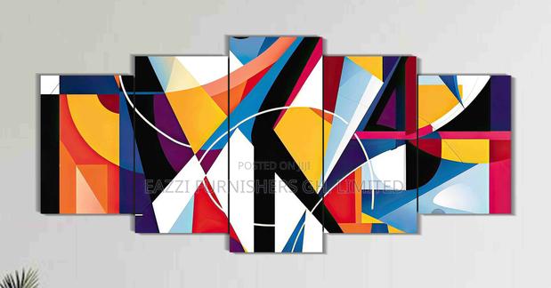 Abstracts Wall Arts 5 Panels 3d Canvas Photo Frames