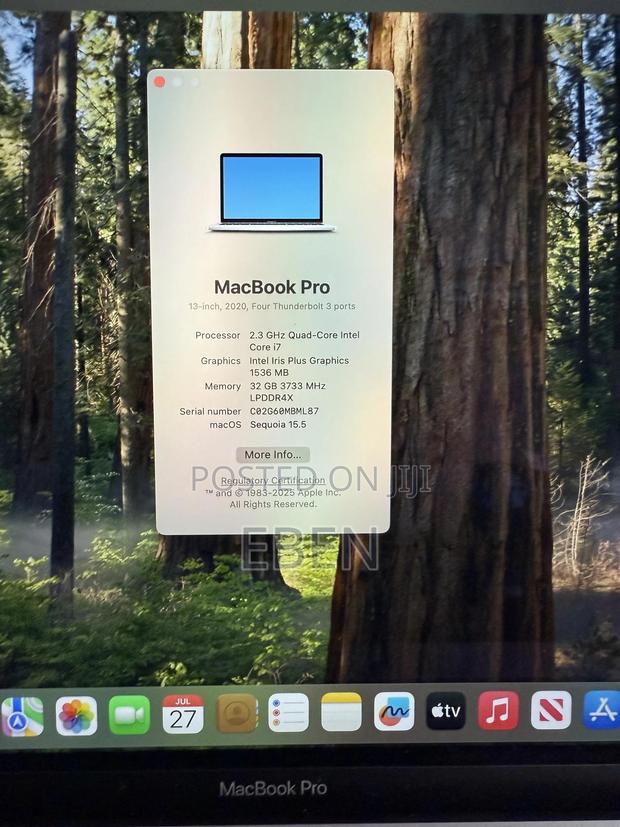 Laptop Apple MacBook Pro 2020 32GB Intel Core i7 SSD 512GB photo 2