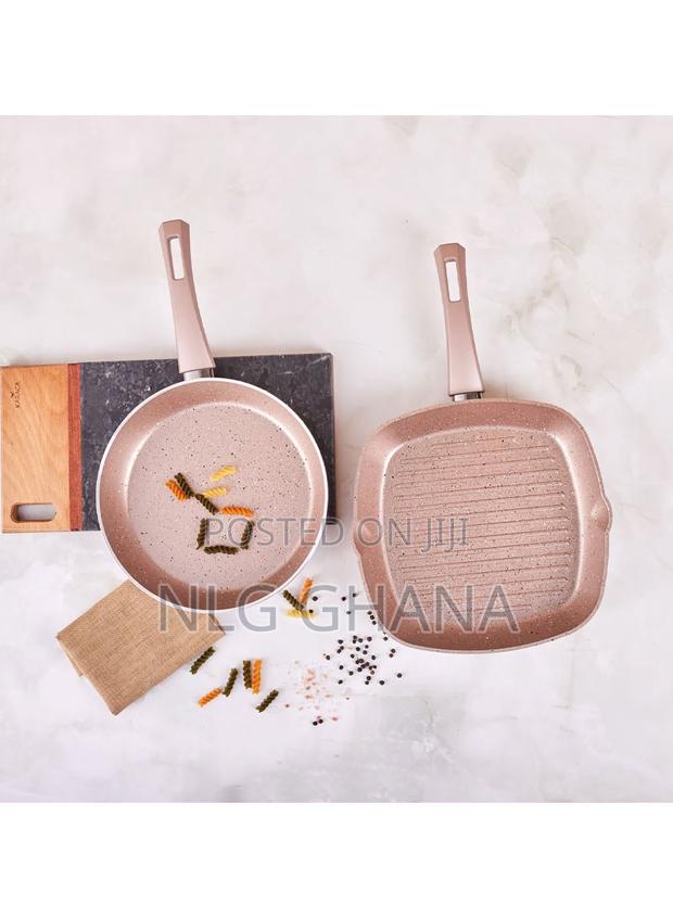 2 PCS Biogranit Frying Pan Grill Pan - Rosegold. Kar1591 · Photo 1