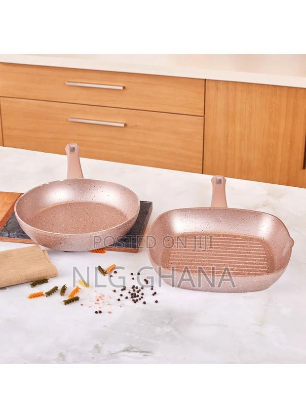 2 PCS Biogranit Frying Pan Grill Pan - Rosegold. Kar1591 · Photo 2