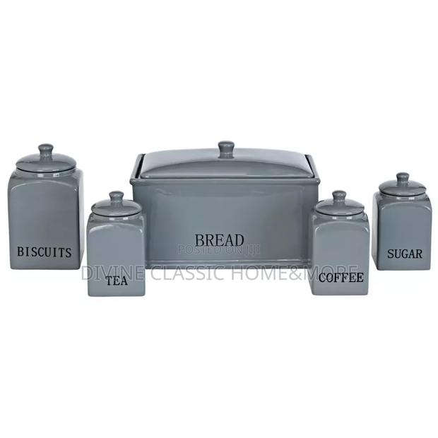 Bistro 5pcs Ceramic Storage Set Grey