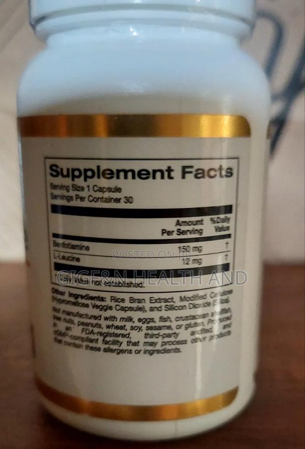 California Gold, Benfotiamine (Vit B1) With L-Leucine(Nerve) photo 2