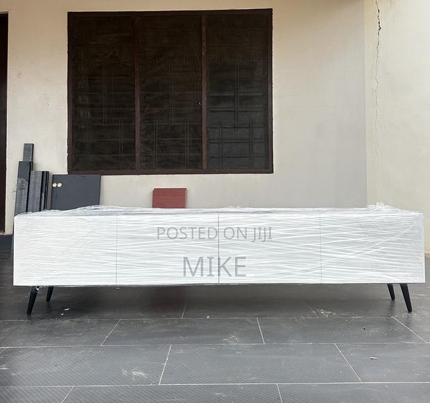 Matte White Standing Tv Console