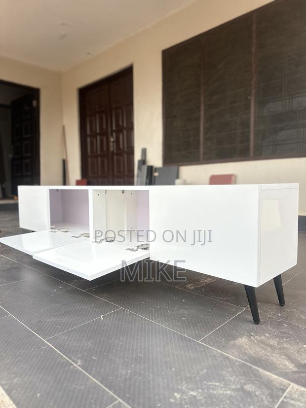 Matte White Standing Tv Console