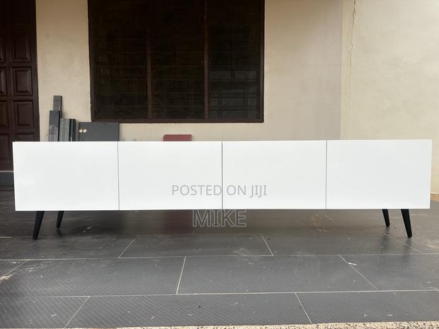 Matte White Standing Tv Console