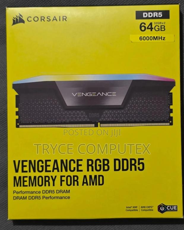 Corsair 64gb Ddr5 Ram RGB 6000mhz · Photo 3