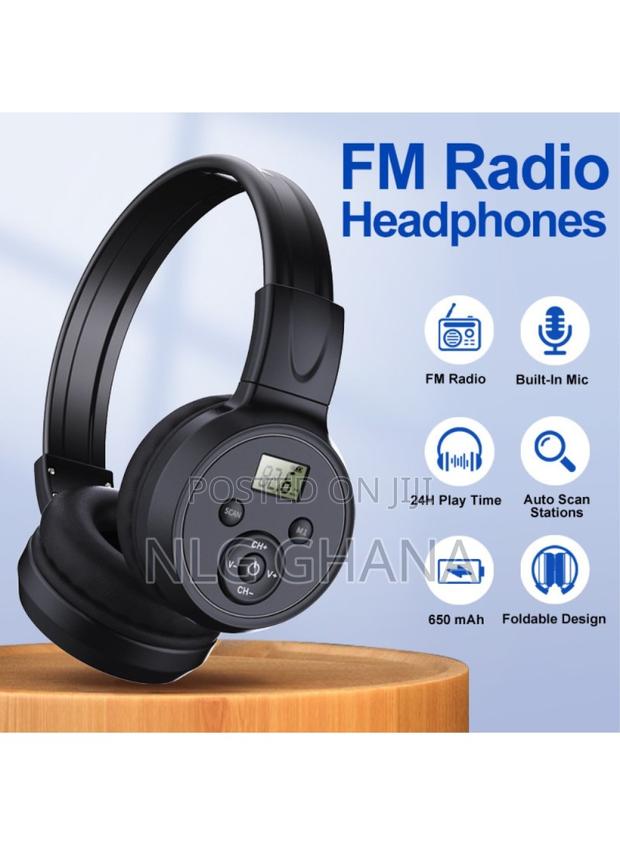Fm Radio Over Ear Headphones Rechargeable Foldable. Tvx26140 photo 2