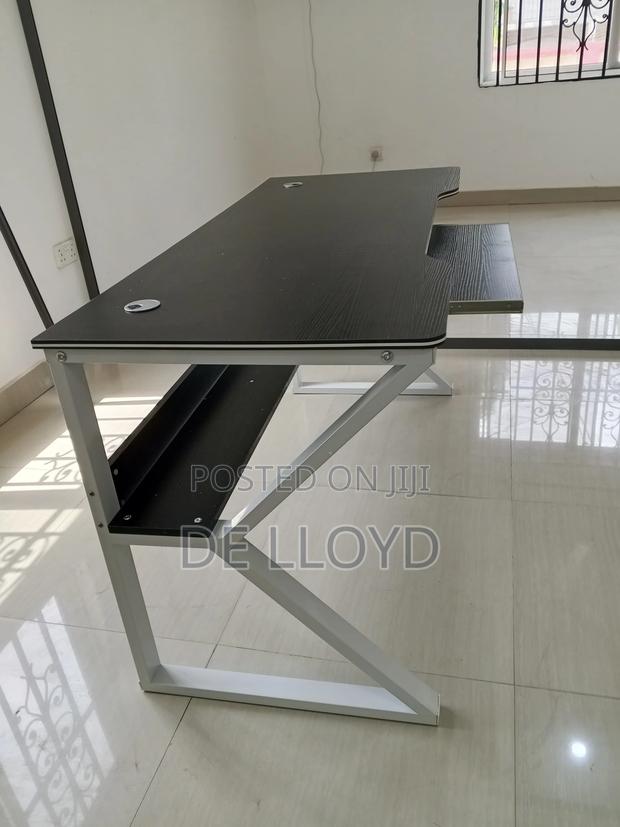 Multipurpose Table With Shelves and Keyboard Desk photo 2