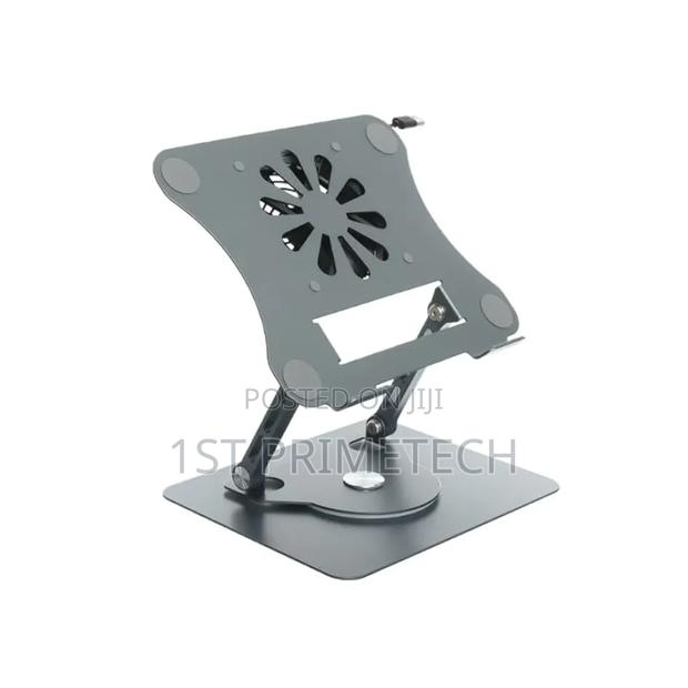 Metallic Swivel Laptop Stand With Cooling Fan photo 5