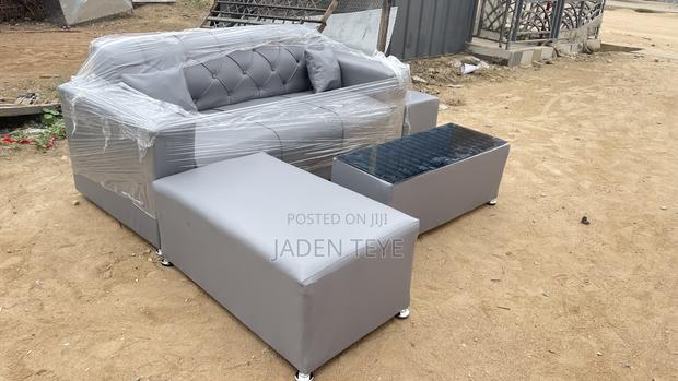 Brand New Ash Leather Sofa Set photo 2