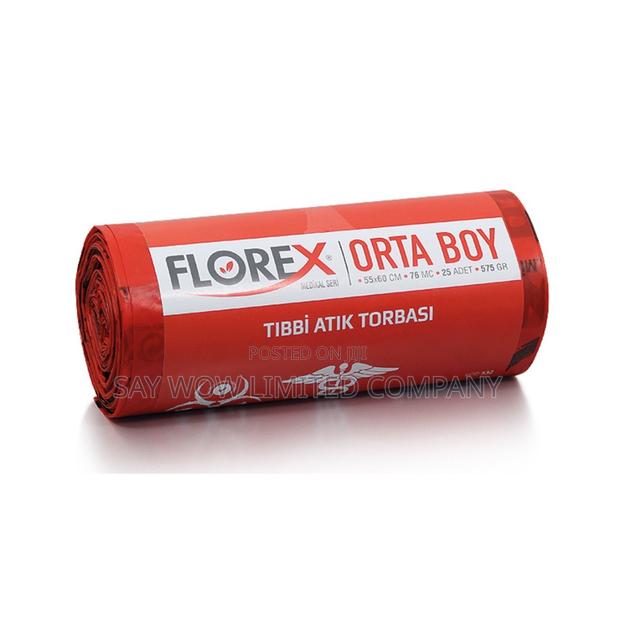 Florex 40 Litre Medical Waste Medium Size Bin Liner ( Red ) · Photo 2