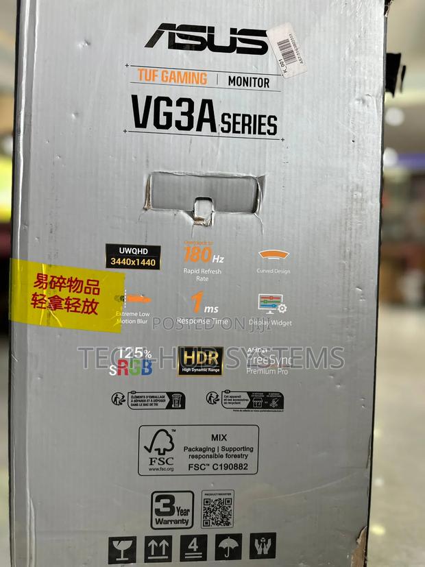 Asus Tuf Vg34vql3a 34" QHD Curved Screen Gaming Monitor photo 2