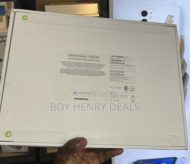 New Laptop Apple MacBook Air 2024 M3 15-Inch 16GB Apple M3 SSD 256GB photo 2