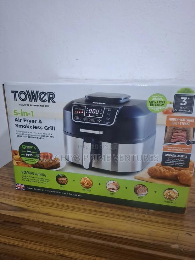 5.6l Tower Smokeless (5-in-1) Air Fryer Uk